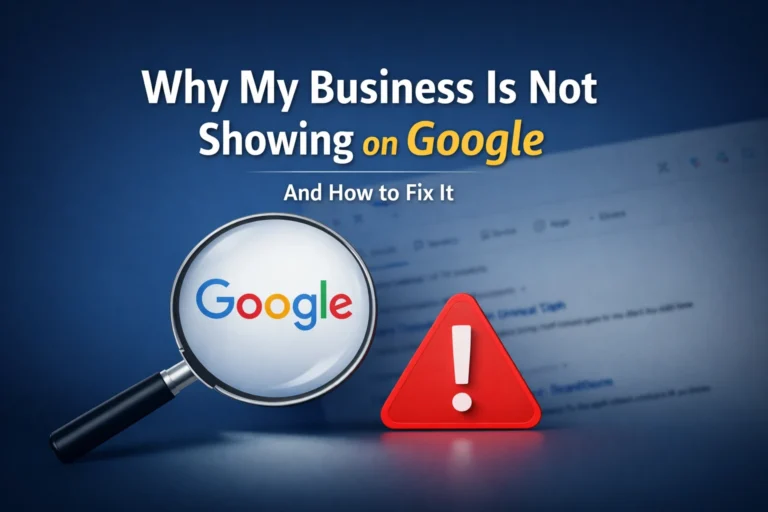 Why My Business Is Not Showing on Google and How to Fix It